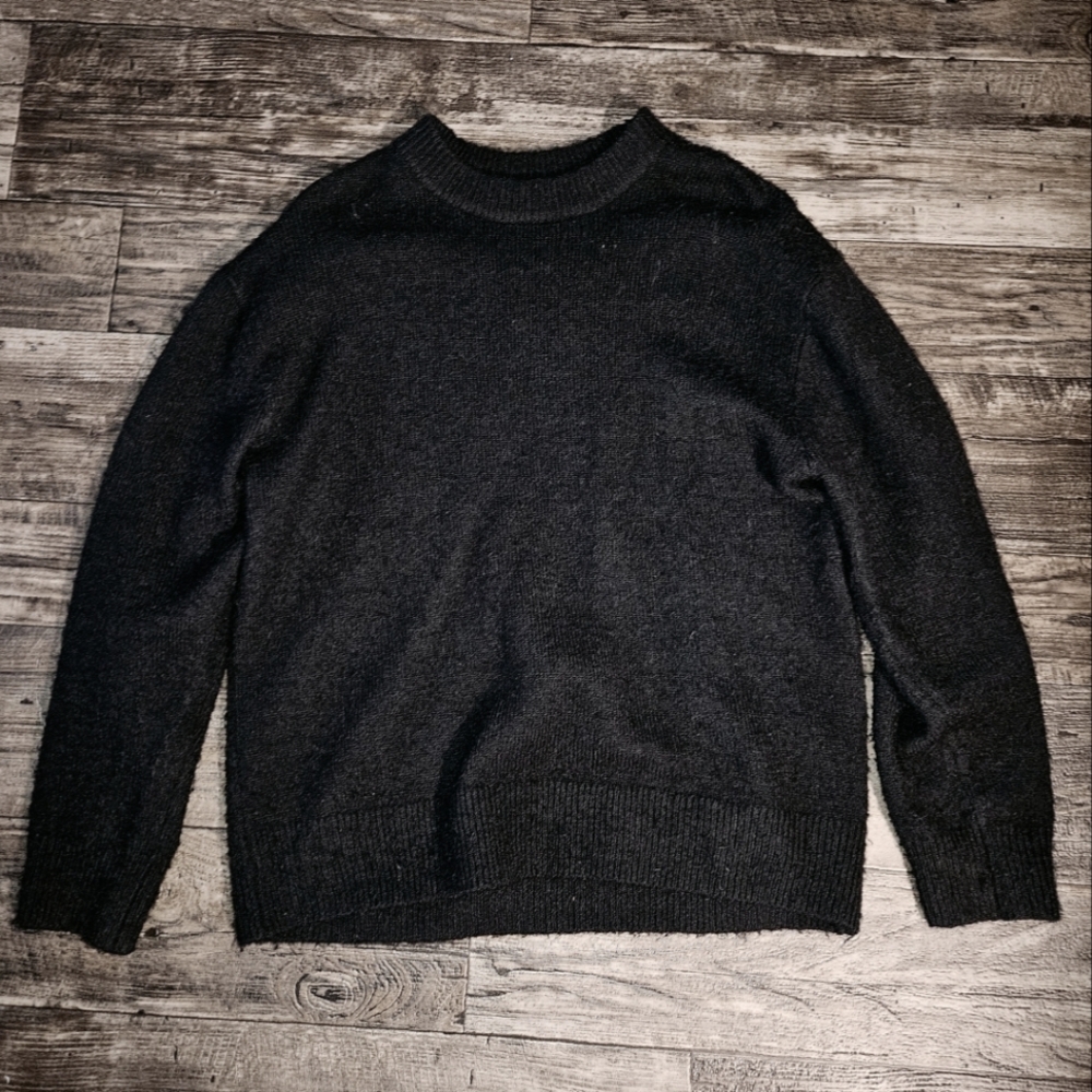 Mens Black Wool Sweater